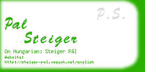 pal steiger business card
