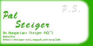 pal steiger business card